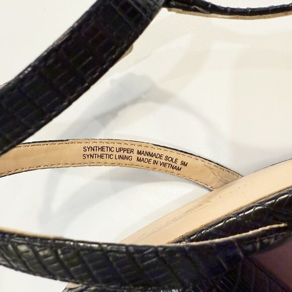 ANN TAYLOR BLACK STARPPY BUCKLE CAGE SANDALS PUMPS HEELS SHOES SZ 9 - Picture 11 of 11